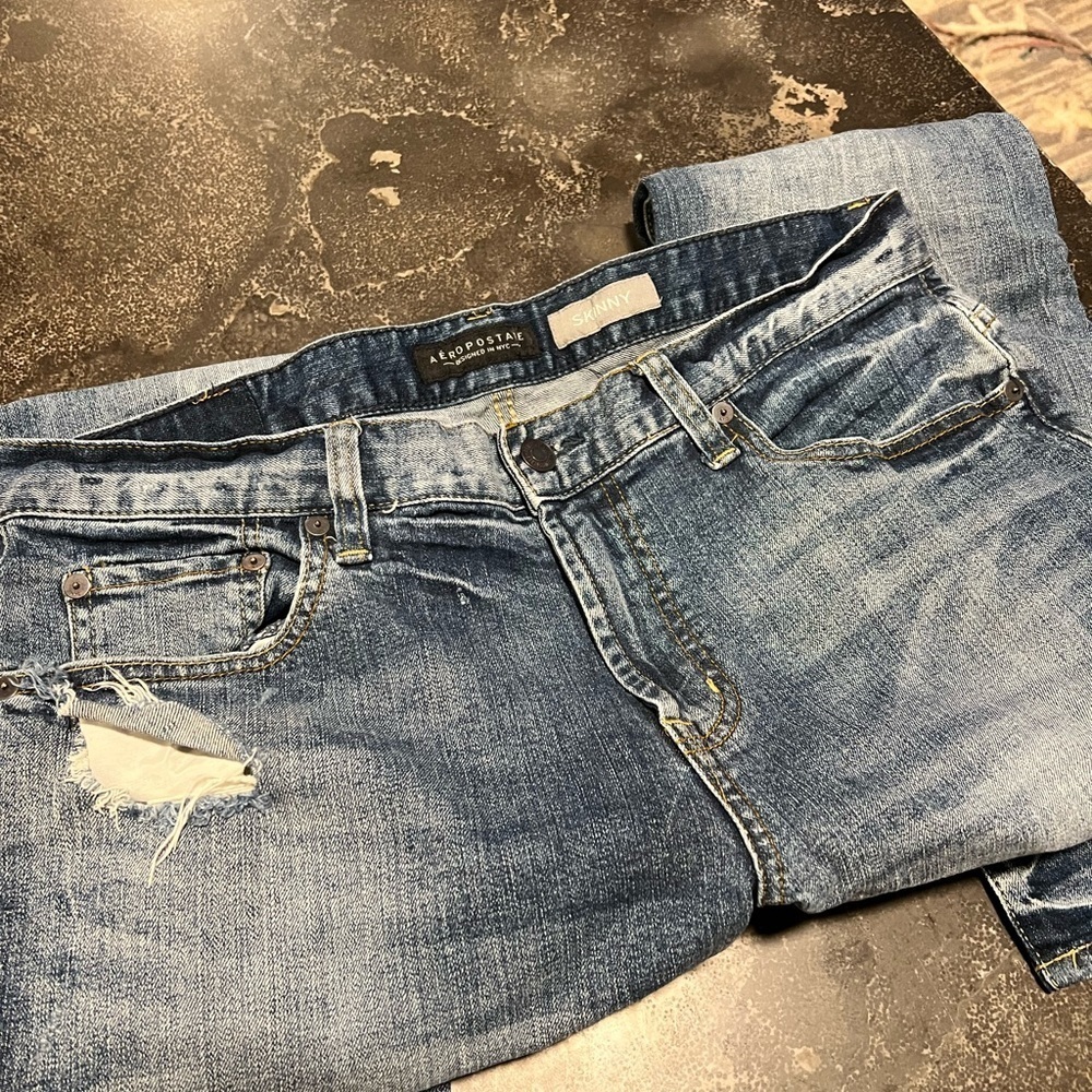 Men’s Aeropostale Distressed Skinny Jeans - Picture 5 of 11